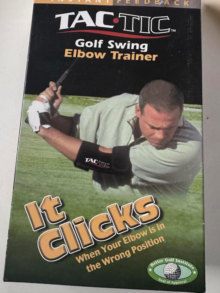 Tactic Golf Elleboog Klikker Trainer - Nieuw, Sport en Fitness, Golf, Zo goed als nieuw, Ophalen of Verzenden