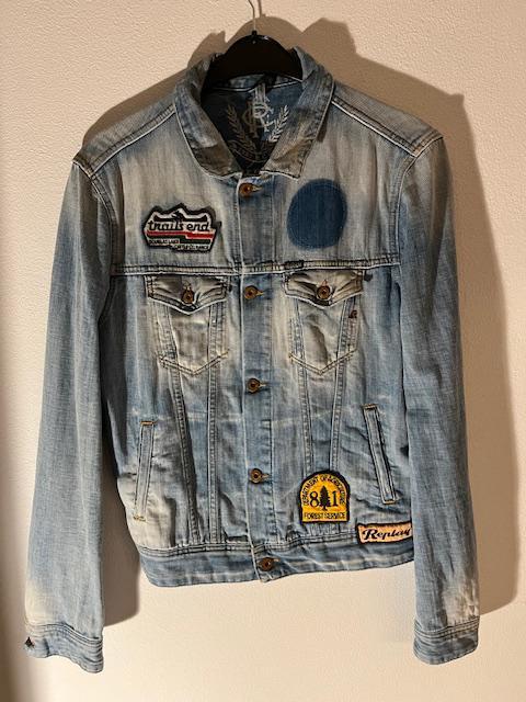 Spijkerjas replay maat m, Kleding | Heren, Jassen | Zomer, Zo goed als nieuw, Blauw, Ophalen