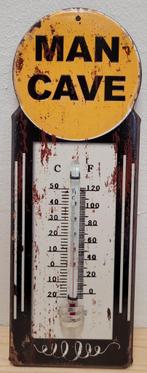 Man Cave geel thermometer van metaal reclame thermometer, Ophalen of Verzenden, Nieuw, Binnenthermometer