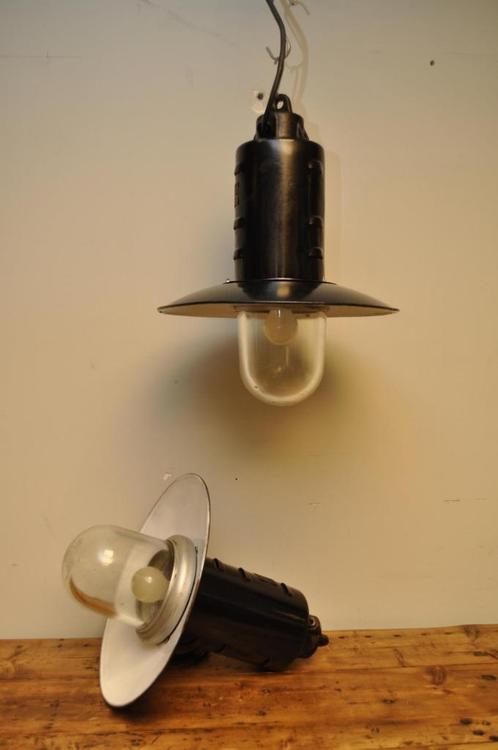 Apart model industriële fabriekslampen emaille lampen lamp, Huis en Inrichting, Lampen | Hanglampen, Gebruikt, Ophalen of Verzenden