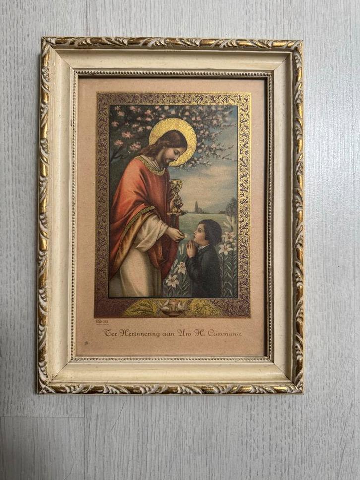 Retro Gouden Religieuze Lijstjes, Antiek en Kunst, Antiek | Religie, Ophalen