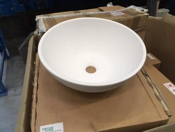 292. Waskom wasbak rond opbouw mat wit CrossTone Loeffi beschikbaar voor biedingen