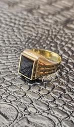 Prachtige 14k onyx gouden ring, Sieraden, Tassen en Uiterlijk, Ringen, Heer, Nieuw, Ophalen of Verzenden, 17 tot 18