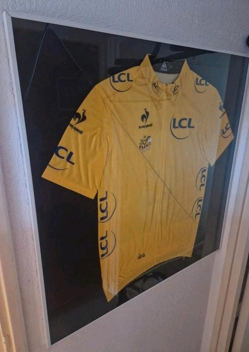 Gele Trui 100 jaar Tour de France mt L ingelijst defect, Verzamelen, Sportartikelen en Voetbal, Zo goed als nieuw, Shirt, Overige sporten