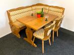 Echte duitse eethoek eiken oostenrijkse zithoek klepbank, Ophalen, Hout, Gebruikt, Vintage tiroler eetset barset retro eethoekje Duitsland