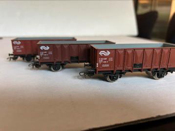 3X PIKO H0 6444/090 open goeder wagon 507 1395-5 NS NL beschikbaar voor biedingen