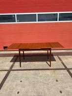 Vintage uitschuifbare teak eettafel — Deens designstijl, Ophalen of Verzenden