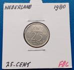 25 cent 1980 - Juliana FDC, Postzegels en Munten, Munten | Nederland, Verzenden, Koningin Juliana, 25 cent, Losse munt