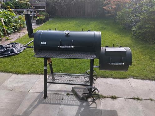 Offset smoker (nieuw 379) : Texas grill Houston. Kan ook bbq, Tuin en Terras, Houtskoolbarbecues, Zo goed als nieuw, Ophalen