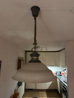 Vintage Hanglamp met Glazen Kap, Ophalen, Gebruikt, Glas, Minder dan 50 cm