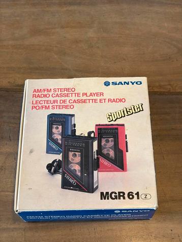 Sanyo MGR 61 Radio Cassettespeler Vintage zeldzaam in doos beschikbaar voor biedingen