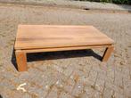 2 salontafels, noten mat gelakt en wit eiken, Huis en Inrichting, Tafels | Salontafels, Ophalen, Gebruikt, 100 tot 150 cm, Eikenhout