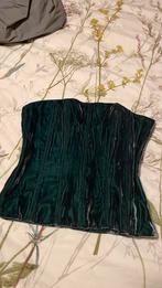 Fluwelen corset lijfje flessengroen 42, Kleding | Dames, Gelegenheidskleding, Overige typen, Maat 42/44 (L), Ophalen of Verzenden