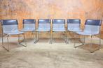 ZGANieuw 6 leren Leolux Ditte design eetkamerstoelen, Huis en Inrichting, Stoelen, Leolux, Leolux, Blauw, Design