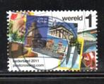 ‹(•¿•)› nl e0167 postcrossing wereld, Postzegels en Munten, Postzegels | Nederland, Na 1940, Verzenden, Gestempeld
