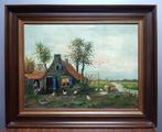 Olieverf landschap van kunstenaar Jan Hoppe. 100 x 79,7 cm., Antiek en Kunst, Ophalen