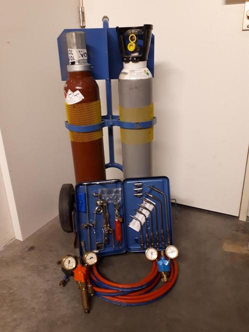 Autogeen lasset incl. eigen cilinders, Doe-het-zelf en Verbouw, Gereedschap | Lasapparaten, Zo goed als nieuw, Overige typen, 250 ampère of meer