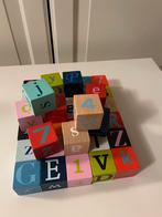 Nieuwe houten blokken met letters en cijfers 40 stuks 4x4cm, Nieuw, Overige typen, Ophalen of Verzenden