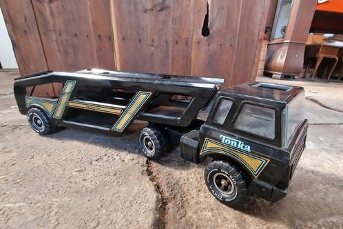 Grote xxl Tonka truck speelgoed vrachtwagen metaal 88x19cm, Antiek en Kunst, Antiek | Speelgoed, Ophalen of Verzenden