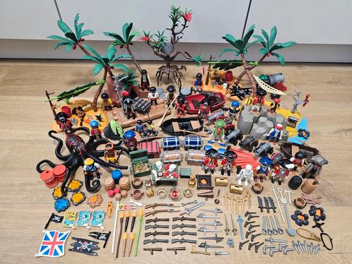 Playmobil grote piraten set (geweren, eiland, boten en meer), Kinderen en Baby's, Speelgoed | Playmobil, Gebruikt, Ophalen of Verzenden