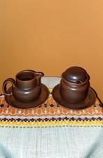 Vintage 70s Duits Arzberg bruin suiker melk kan pot servies, Overige typen, Ophalen of Verzenden, Zo goed als nieuw, Overige stijlen