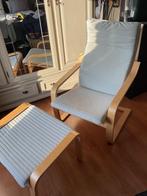 Ikea fauteuil met voetenbankje, Huis en Inrichting, Fauteuils, Ophalen, Minder dan 75 cm, Zo goed als nieuw, Stof