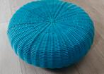 Vintage Ikea poef hocker Ottoman jaren 80, Huis en Inrichting, Rond, Minder dan 50 cm, Ophalen of Verzenden, Zo goed als nieuw