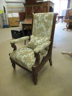 Oer 09491 ANTIEKE eikenhouten Gründerzeit fauteuil, Antiek en Kunst, Ophalen