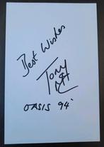 Oasis Tony McCarroll Handtekening Drummer Gesigneerd, Ophalen of Verzenden, Zo goed als nieuw, Foto of Kaart, Gesigneerd