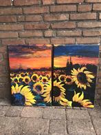 2 Canvas schilderijen afmeting 60x40cm, Ophalen of Verzenden