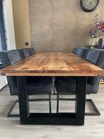 Mango eettafel, Huis en Inrichting, Tafels | Eettafels, Ophalen, Rond, 200 cm of meer, Zo goed als nieuw