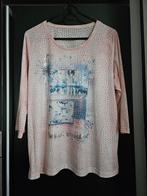 Lichtroze shirt met print *NIEUW*, Maat 42/44 (L), Nieuw, Ophalen of Verzenden, Korte mouw