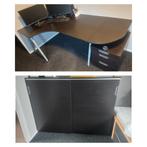 Galant Ikea zwart hoek bureau met archief kast en lade kast, Huis en Inrichting, Bureaus, Ophalen, Zo goed als nieuw, Bureau