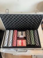 Compleet Pokerset met Fiches, Kaarten & Dobbelstenen, Hobby en Vrije tijd, Ophalen of Verzenden, Zo goed als nieuw