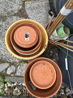 Set potten plantenpotten sierpotten tuinpotten, Tuin en Terras, Bloempotten, Ophalen, Rond, Aardewerk, Minder dan 40 cm