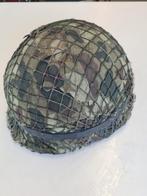Camouflage Helm - Vintage Militaria, Ophalen of Verzenden, Landmacht, Nederland, Helm of Baret