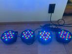 NIEUW rgb led par set 4 stuks, Ophalen of Verzenden, Nieuw, Licht, Kleur