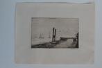 MUIDEN HAVEN ZUIDERZEE Mooie Ets Georg Tamson 1920 M6, Antiek en Kunst, Verzenden