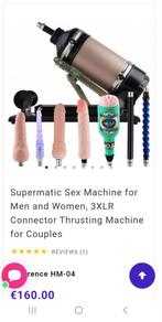 Hismith sexmachine 3XLR. Altijd met condom gebruikt., Ophalen of Verzenden, Zo goed als nieuw