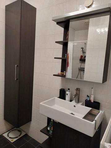 Ikea badkamerkast+boven en onderkast, wastafel)