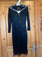 Jurk zwart kant lange mouw oto 42 lengte 100 Zack london, Maat 38/40 (M), Zwart, Cocktailjurk, Zo goed als nieuw