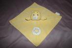 Carebear knuffeldoekje - geel beertje - 28x28cm, Ophalen of Verzenden, Gebruikt, Overige typen
