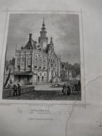 A 135/ Bolsward Staalgravure 1860, Antiek en Kunst, Kunst | Etsen en Gravures, Ophalen of Verzenden