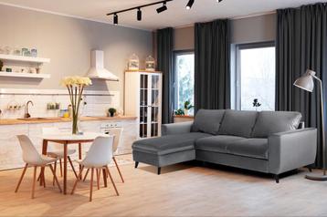 Nieuwe trendy hoekbank/loungebank met slaapfunctie + opberg  beschikbaar voor biedingen
