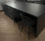 Keuken mat zwart met Kookeiland, Huis en Inrichting, Keuken | Keukenelementen, Gebruikt, 75 cm of meer, Ophalen of Verzenden, 200 cm of meer