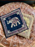 Set vintage Gobelin kussens, Huis en Inrichting, Ophalen of Verzenden, Gebruikt, Zwart, Vierkant