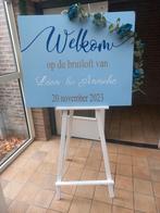 Welkomst bord bruiloft Schildersezel gastenboek wensboom, Ophalen of Verzenden