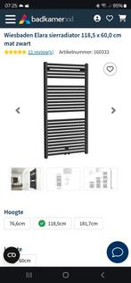 Nog nieuw in door, zwarte design radiator 60cm, 800 watt of meer, 80 cm of meer, Zo goed als nieuw, Radiator