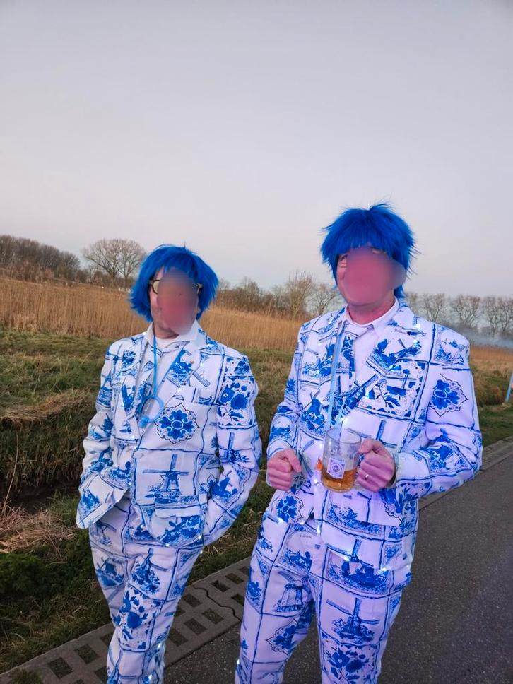 Delftsblauwe Kleding - loopgroep carnaval, Kleding | Heren, Carnavalskleding en Feestkleding, Gedragen, Kleding, Carnaval, Overige maten