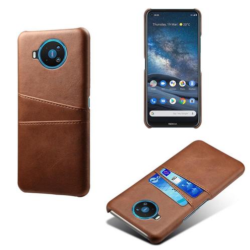 Backcover + Screenprotector voor Nokia 8.3 5G _ Donkerbruin, Telecommunicatie, Mobiele telefoons | Hoesjes en Frontjes | Nokia